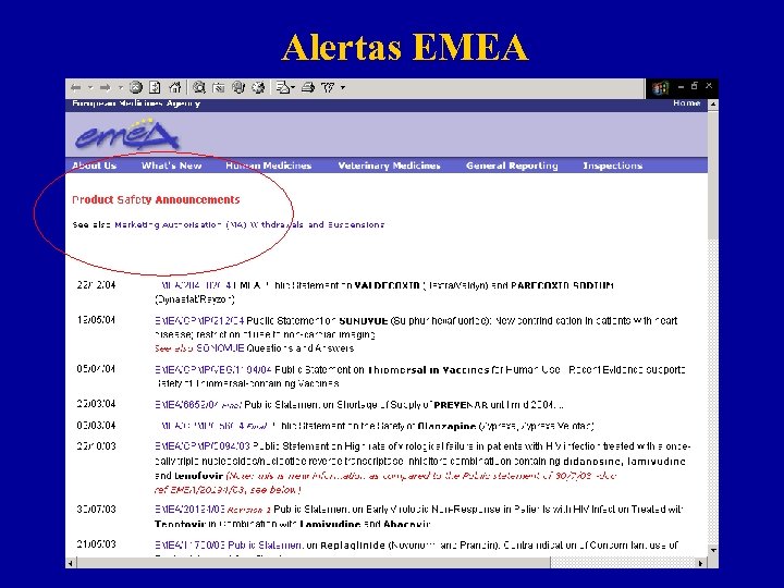 Alertas EMEA 