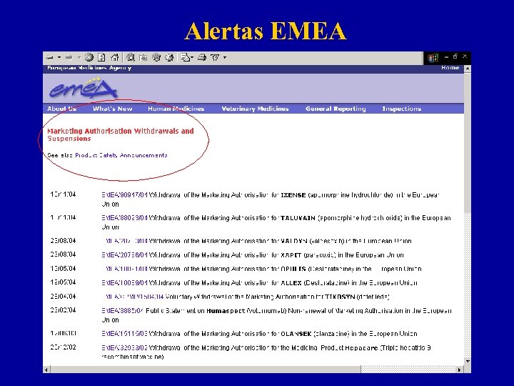 Alertas EMEA 