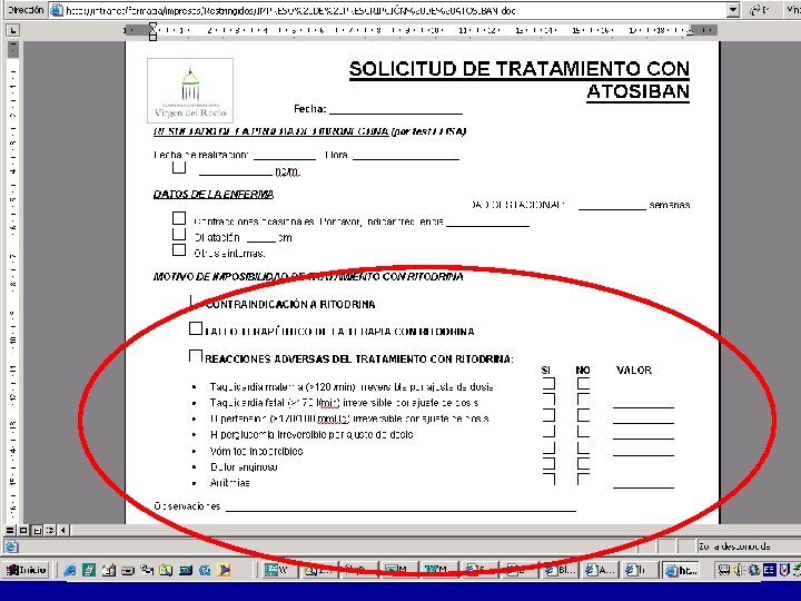 Relación beneficio - riesgo (II): incidencia de la RAM Atosiban 