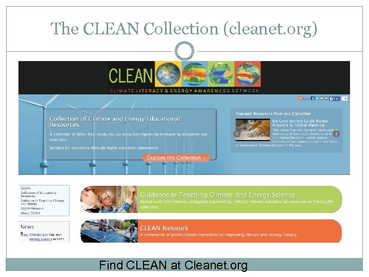 The CLEAN Collection (cleanet. org) Find CLEAN at Cleanet. org 