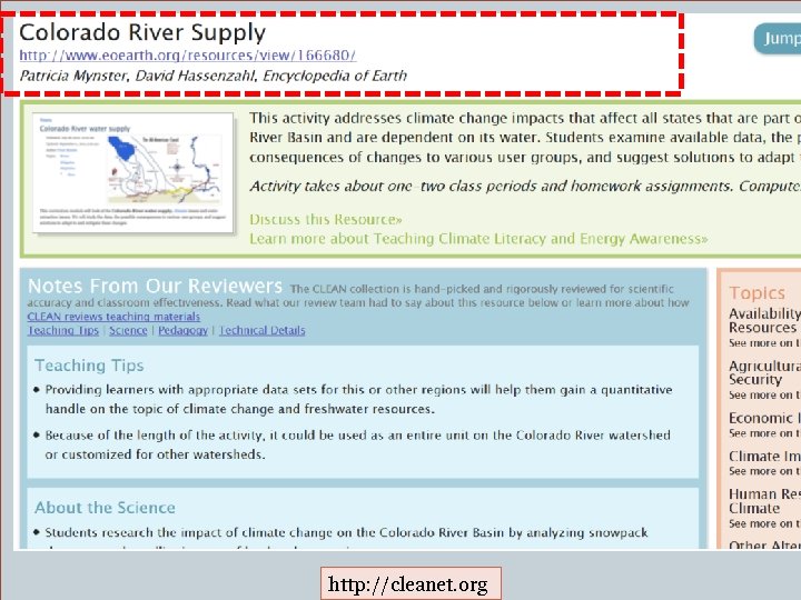 CIRES Education & Outreach Group, CU Boulder http: //cleanet. org 