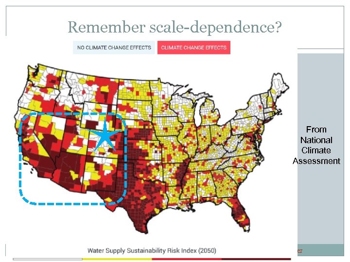 Remember scale-dependence? From National Climate Assessment CIRES Education & Outreach Group, CU Boulder 