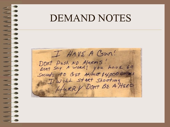 DEMAND NOTES 