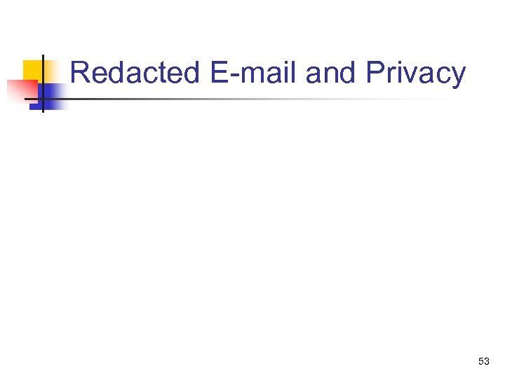 Redacted E-mail and Privacy 53 