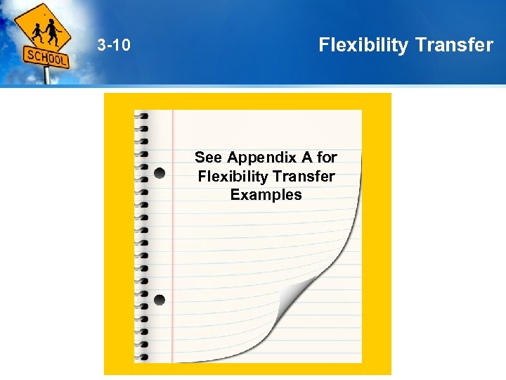 3 -10 Flexibility Transfer See Appendix A for Flexibility Transfer Examples 