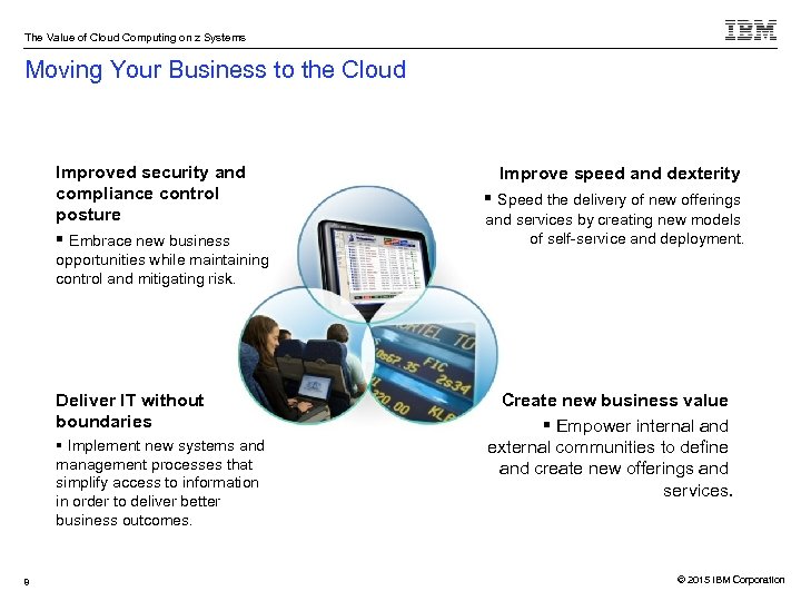 The Value of Cloud Computing on z Systems Moving Your Business to the Cloud