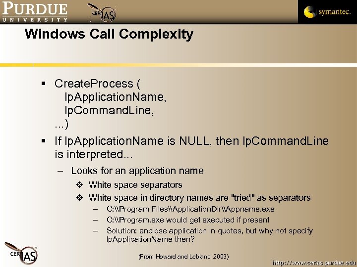 Windows Call Complexity Create. Process ( lp. Application. Name, lp. Command. Line, . .