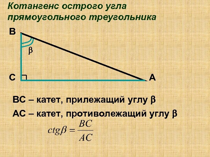 Косинус острого угла рисунок