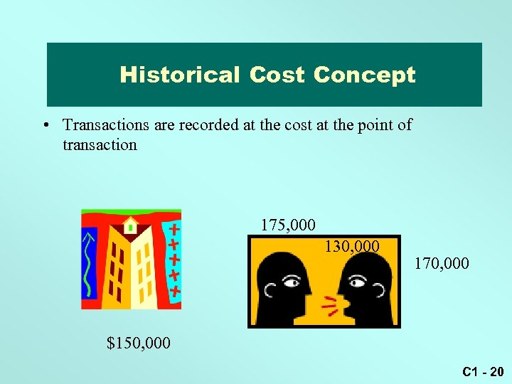 Historical Cost concept Historical Cost Concept • Transactions are recorded at the cost at