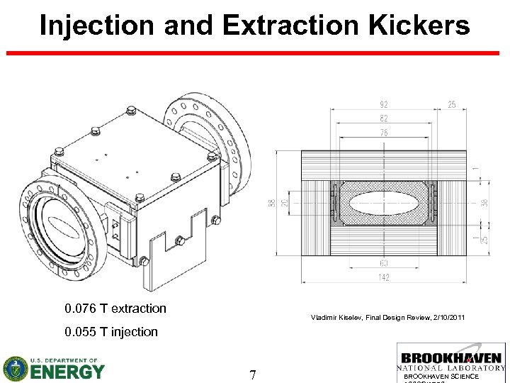 Injection and Extraction Kickers 0. 076 T extraction Vladimir Kiselev, Final Design Review, 2/10/2011