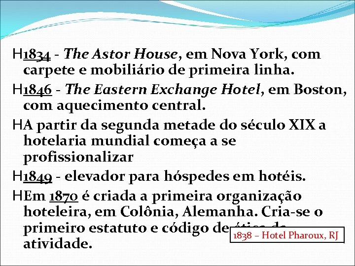 H 1834 - The Astor House, em Nova York, com carpete e mobiliário de