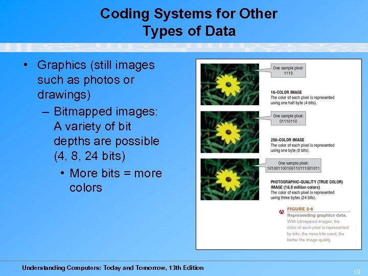 Coding Systems for Other Types of Data • Graphics (still images such as photos