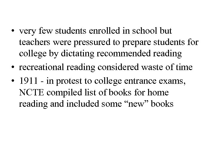  • very few students enrolled in school but teachers were pressured to prepare