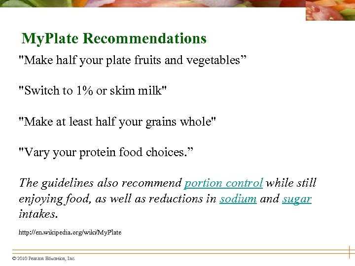 My. Plate Recommendations 