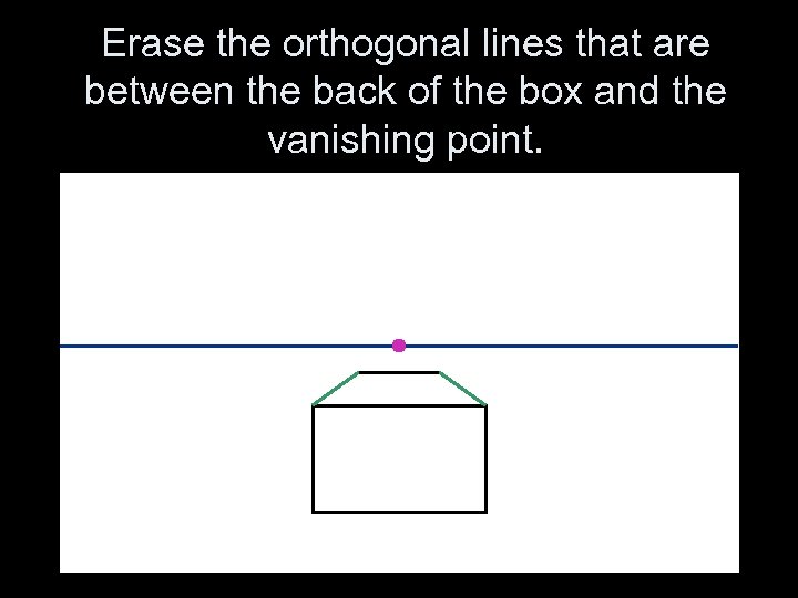 Erase the orthogonal lines that are between the back of the box and the