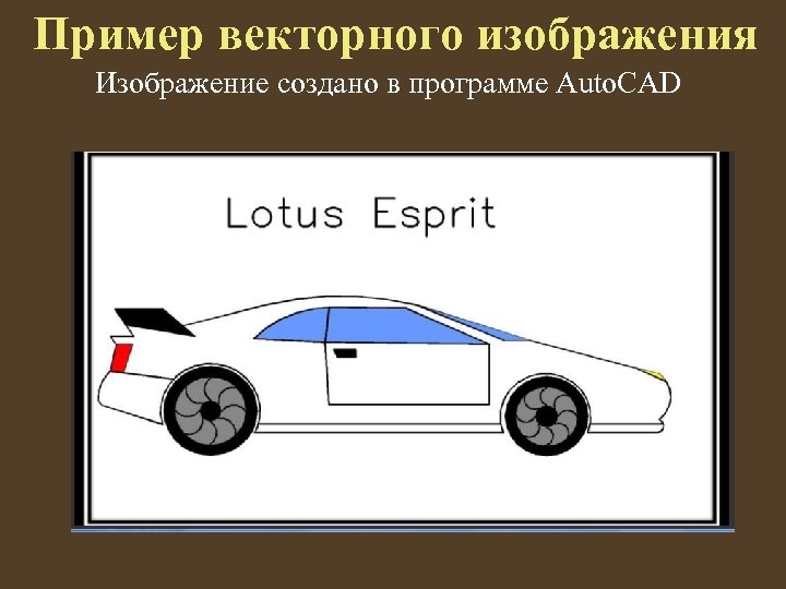Пример векторного изображения Изображение создано в программе Auto. CAD 