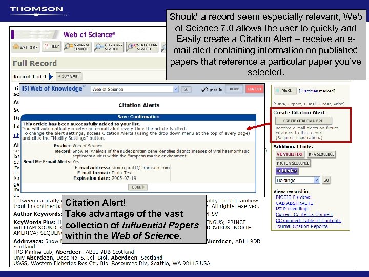 Should a record seem especially relevant, Web of Science 7. 0 allows the user