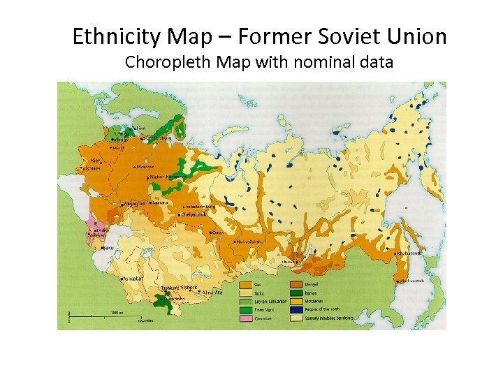Ethnicity Map – Former Soviet Union Choropleth Map with nominal data 