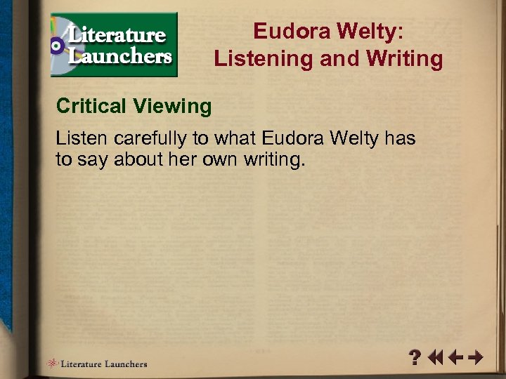 listening eudora welty