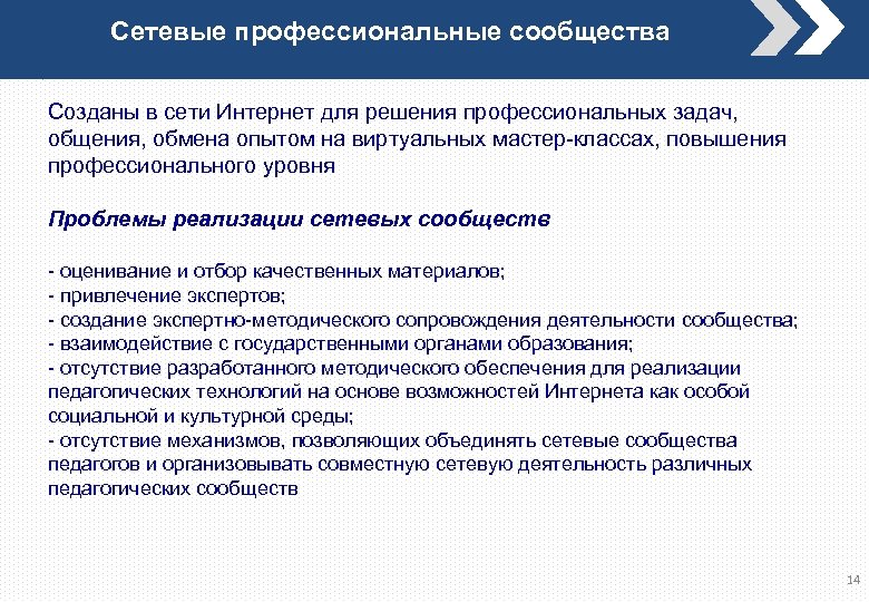 Сетевые профессиональные сообщества Созданы в сети Интернет для решения профессиональных задач, общения, обмена опытом
