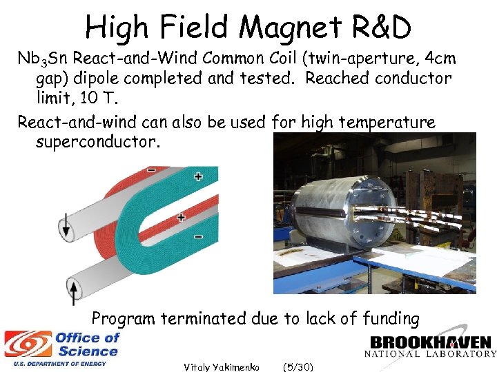 High Field Magnet R&D Nb 3 Sn React-and-Wind Common Coil (twin-aperture, 4 cm gap)