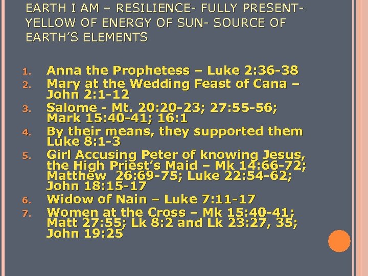 EARTH I AM – RESILIENCE- FULLY PRESENTYELLOW OF ENERGY OF SUN- SOURCE OF EARTH’S