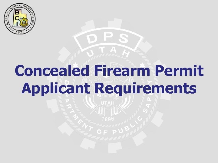 Concealed Firearm Permit Applicant Requirements 