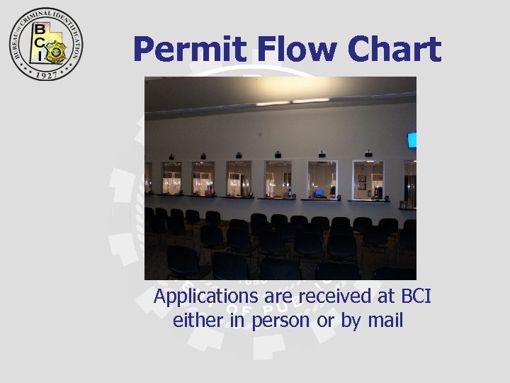 Permit Flow Chart Applications are received at BCI either in person or by mail