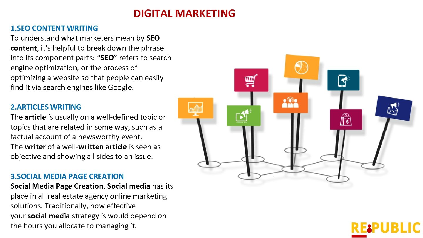 DIGITAL MARKETING 1. SEO CONTENT WRITING To understand what marketers mean by SEO content,