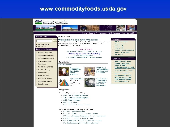 www. commodityfoods. usda. gov 