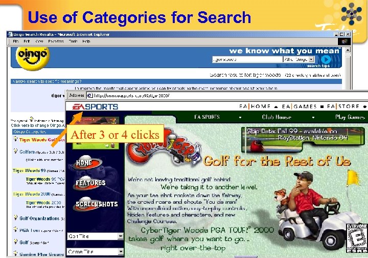 Use of Categories for Search After 3 or 4 clicks HP 65 