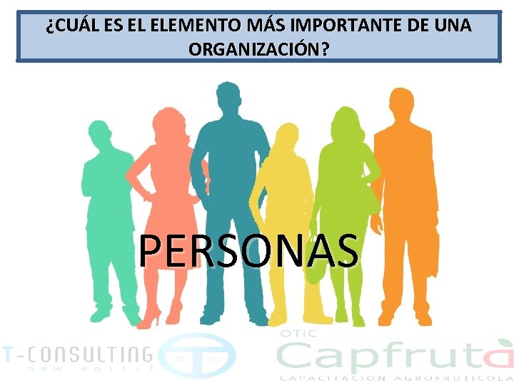 ¿CUÁL ES EL ELEMENTO MÁS IMPORTANTE DE UNA ORGANIZACIÓN? PERSONAS 