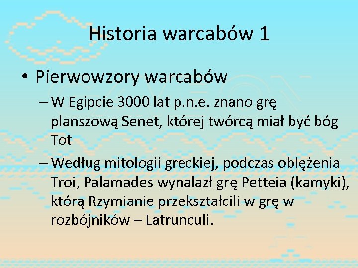 Historia warcabów 1 • Pierwowzory warcabów – W Egipcie 3000 lat p. n. e.