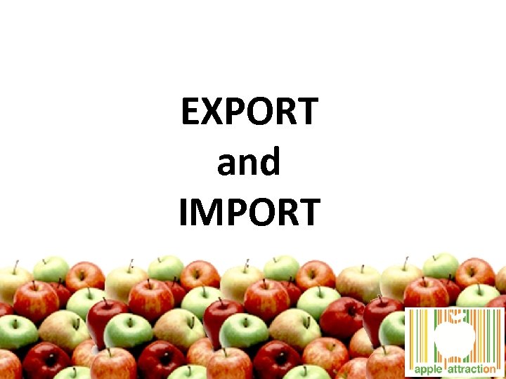 EXPORT and IMPORT 