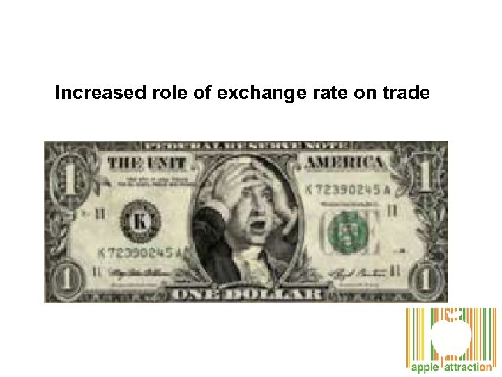 Increased role of exchange rate on trade 