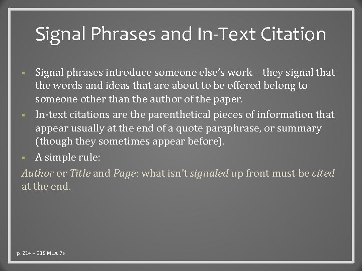 mla signal phrase citation