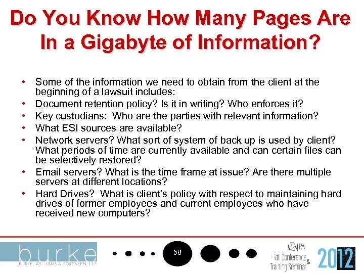 Do You Know How Many Pages Are In a Gigabyte of Information? • Some