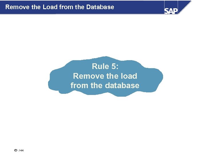Remove the Load from the Database Rule 5: Remove the load from the database