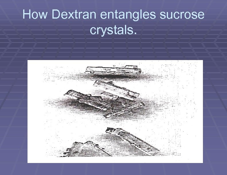 How Dextran entangles sucrose crystals. 