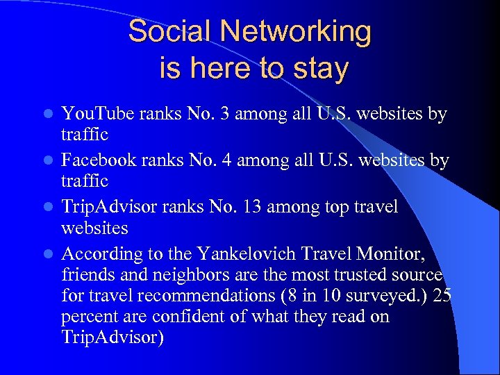 Social Networking is here to stay You. Tube ranks No. 3 among all U.