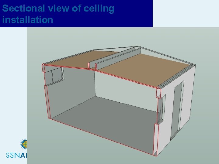 Sectional view of ceiling installation 8 