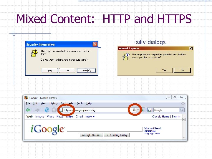 Mixed Content: HTTP and HTTPS silly dialogs 