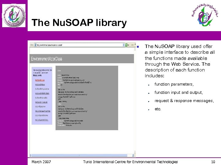 The Nu. SOAP library n The Nu. SOAP library used offer a simple interface