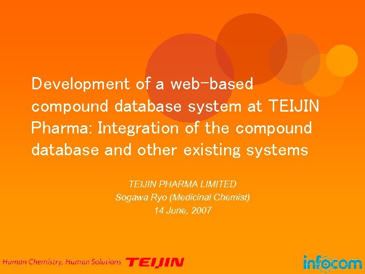 Development of a web-based compound database system at TEIJIN Pharma: Integration of the compound