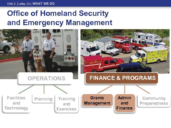 Otis J. Latin, Sr. | WHAT WE DO Office of Homeland Security and Emergency