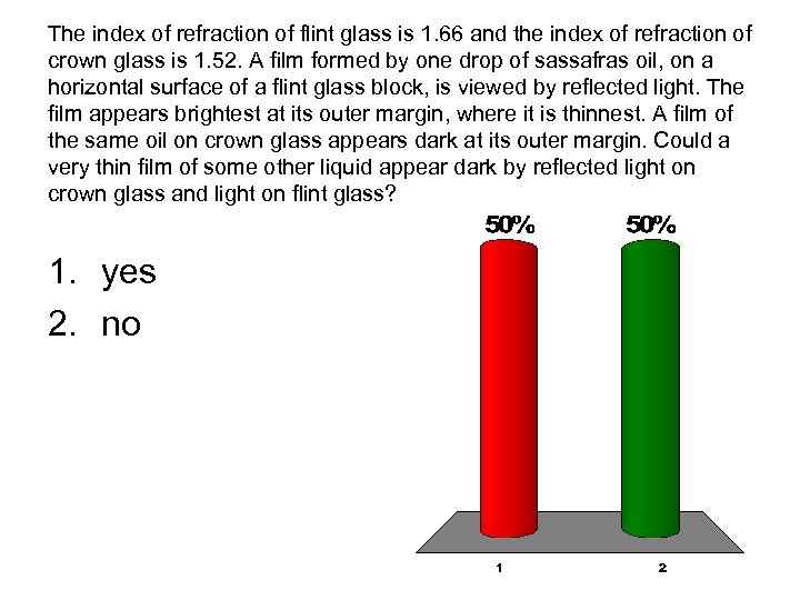 The index of refraction of flint glass is 1. 66 and the index of