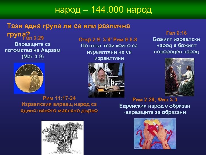 народ – 144. 000 народ Тази една група ли са или различна група? 3: