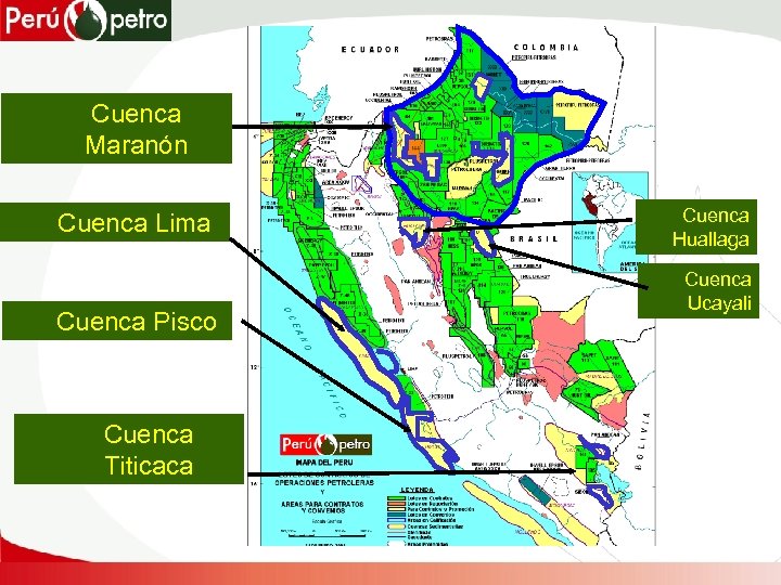 Cuenca Maranón Cuenca Lima Cuenca Pisco Cuenca Titicaca Cuenca Huallaga Cuenca Ucayali 