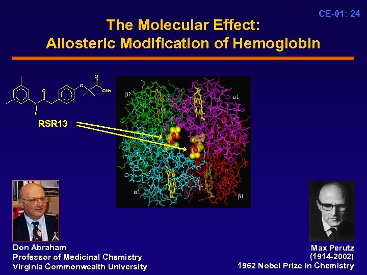 CE-01: 24 The Molecular Effect: Allosteric Modification of Hemoglobin O ONa N H RSR