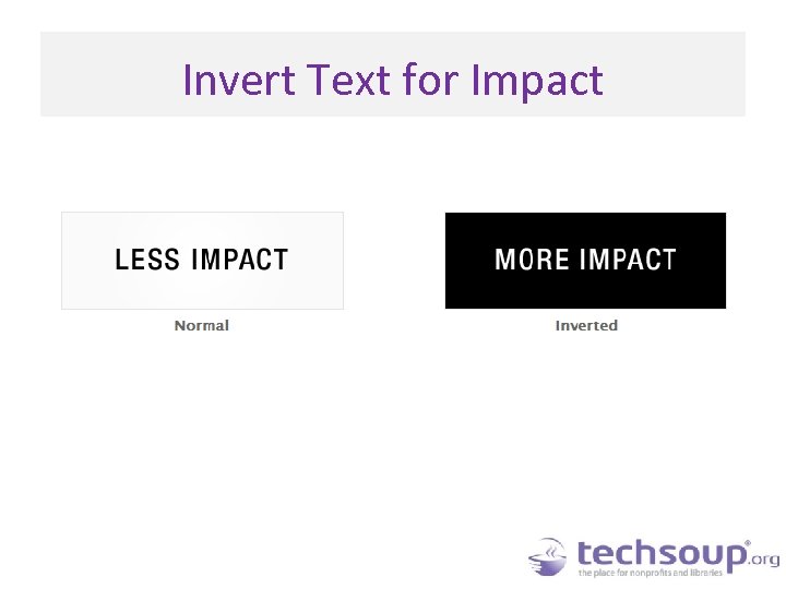 Invert Text for Impact 